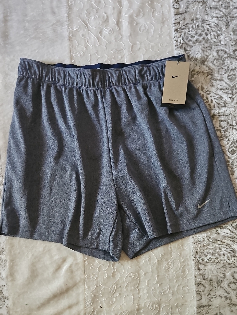 Nike M,L  Heather Gray Performance Running Shorts - M, LARGE